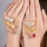 Embrace Your Story – Birth Flower Necklace with Custom Name – A Cherished Treasure for Her - Image 2