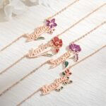 Embrace Your Story – Birth Flower Necklace with Custom Name – A Cherished Treasure for Her - Image 4