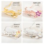 Embrace Your Story – Birth Flower Necklace with Custom Name – A Cherished Treasure for Her - Image 6