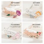Embrace Your Story – Birth Flower Necklace with Custom Name – A Cherished Treasure for Her - Image 8
