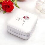 Carry Your Treasures Close – Floral Birth Flower Jewelry Box – For Her, Bridesmaids, and Moms on the Go - Image 2