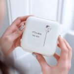 Carry Your Treasures Close – Floral Birth Flower Jewelry Box – For Her, Bridesmaids, and Moms on the Go - Image 5