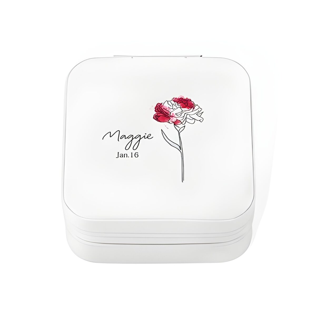 Personalized floral jewelry box for her treasures