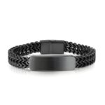 Engraved men's stainless steel bracelet for heartfelt gifts