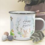 Sip in Style This Easter with a Personalized Watercolor Bunny Enamel Mug – Custom Name Stainless-Steel Cup for Festive Mornings & Spring Gifting - Image 3