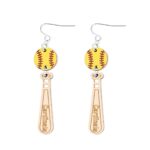 Celebrate Every Swing – Custom Wooden Baseball Bat Earrings – For Sports Moms and Baseball Fans - Image 2
