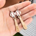 Celebrate Every Swing – Custom Wooden Baseball Bat Earrings – For Sports Moms and Baseball Fans - Image 5