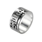 Custom Old English Gothic name ring for bold souls