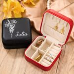 Carry Her Story – Birth Flower Jewelry Travel Case – A Cherished Keepsake for Women on Life’s Special Journeys - Image 2