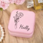 Carry Her Story – Birth Flower Jewelry Travel Case – A Cherished Keepsake for Women on Life’s Special Journeys - Image 4