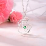 Embrace a Mother's Love – Birthstone Necklace Celebrating the Bond of Mom and Child – A Treasure for Her Special Day - Image 2