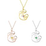 Embrace a Mother's Love – Birthstone Necklace Celebrating the Bond of Mom and Child – A Treasure for Her Special Day - Image 7