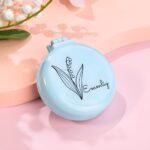 Embrace Your Beauty – Custom Birthflower Compact Mirror Comb – A Thoughtful Keepsake for Her - Image 5
