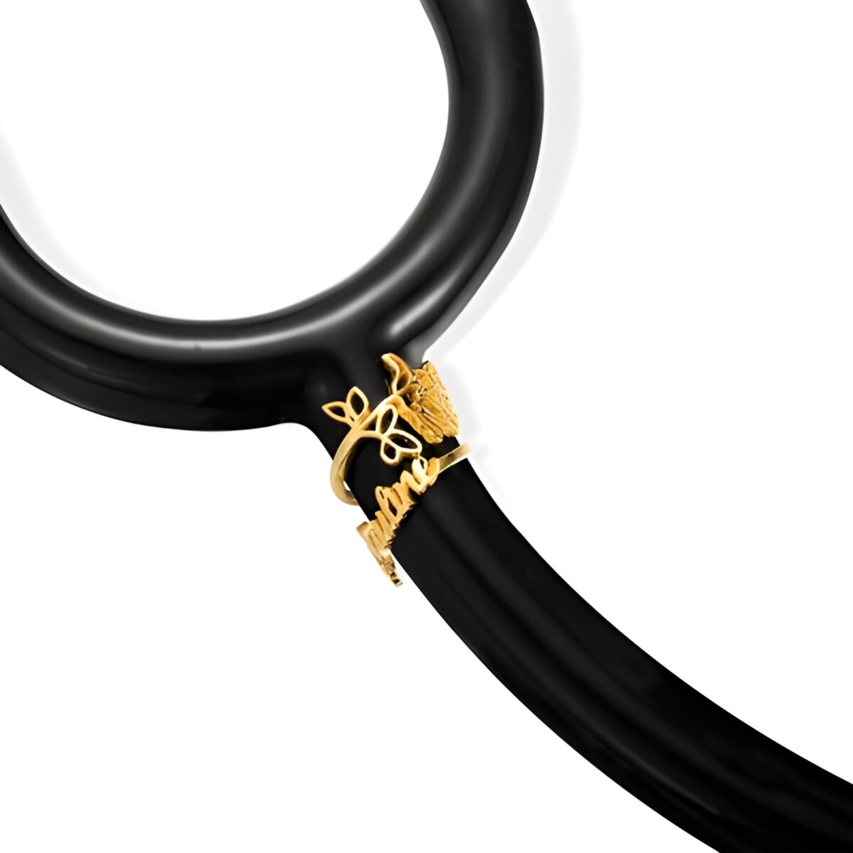 Custom birth flower stethoscope tag for caregivers