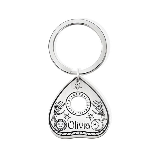 Ouija planchette pet ID tag for cats and tiny dogs