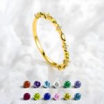 Embrace Every Moment – Custom Birthstone Marquise Ring – A Timeless Treasure for Her Special Day - Image 6