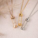 Hold Their Memory Close – Engraved Hourglass Urn Necklace – A Tender Tribute for Those You Cherish - Image 2