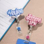 Carry Your Identity with Charm – Custom Pink Acrylic Badge Reel – For Medical and Teaching Heroes - Image 6