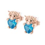 Embrace Heritage and Heart – Birthstone Highland Cow Stud Earrings – A Cherished Gift for Women and Girls - Image 14