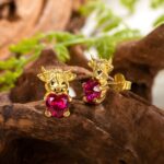 Embrace Heritage and Heart – Birthstone Highland Cow Stud Earrings – A Cherished Gift for Women and Girls - Image 3