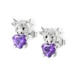 Embrace Heritage and Heart – Birthstone Highland Cow Stud Earrings – A Cherished Gift for Women and Girls - Image 9