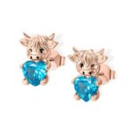 Embrace Heritage and Heart – Birthstone Highland Cow Stud Earrings – A Cherished Gift for Women and Girls - Image 10