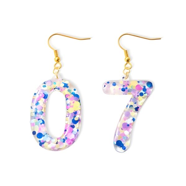 Custom number balloon earrings for her special day