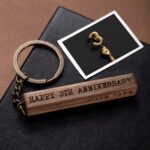 Carry Your Heart Close – Engraved Wooden Bar Keychain – A Timeless Token for Him - Image 3
