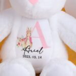 Welcome Little Ones with a Personalized Bunny Plush Toy – Soft Cuddly Keepsake with Initial & Name for Easter, Baby Showers, and Newborn Gifts - Image 2