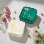 Carry Your Story – Birth Flower Velvet Jewelry Travel Case – A Cherished Keepsake for Her Special Moments - Image 7