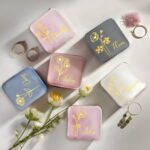 Carry Your Story – Birth Flower Velvet Jewelry Travel Case – A Cherished Keepsake for Her Special Moments - Image 8