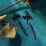 Embrace Your Edge – Custom Birthstone Sword Ear Jackets – For Bold Souls Who Dare to Shine - Image 2