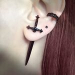 Embrace Your Edge – Custom Birthstone Sword Ear Jackets – For Bold Souls Who Dare to Shine - Image 7