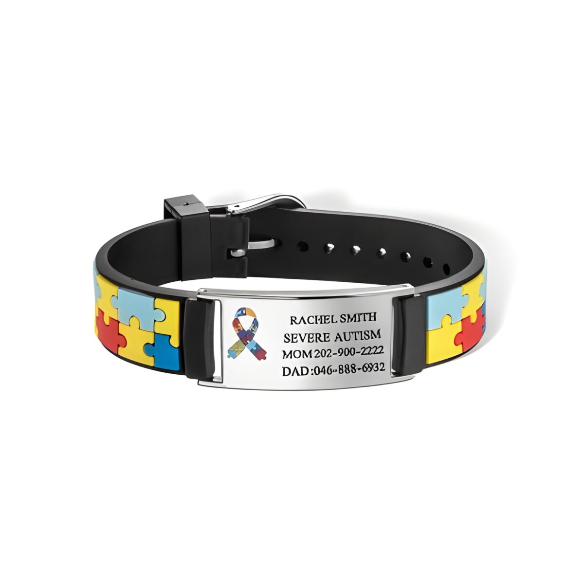 Custom autism medical alert bracelet for safety