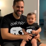 Celebrate First Fatherhood – Daddy & Baby Bear Matching Shirt Set – For New Dads and Their Little Cubs - Image 2