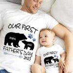 Celebrate First Fatherhood – Daddy & Baby Bear Matching Shirt Set – For New Dads and Their Little Cubs - Image 3