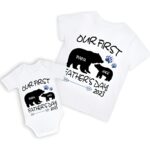 Daddy and Baby Bear matching shirts for first Father's Day