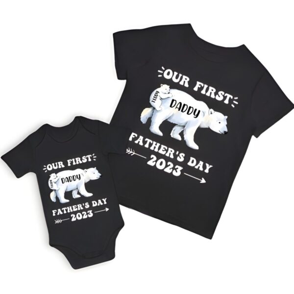 Daddy and Baby Polar Bear Matching Tee Set