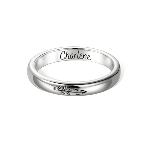 Sterling silver birth flower ring for personalized gifts