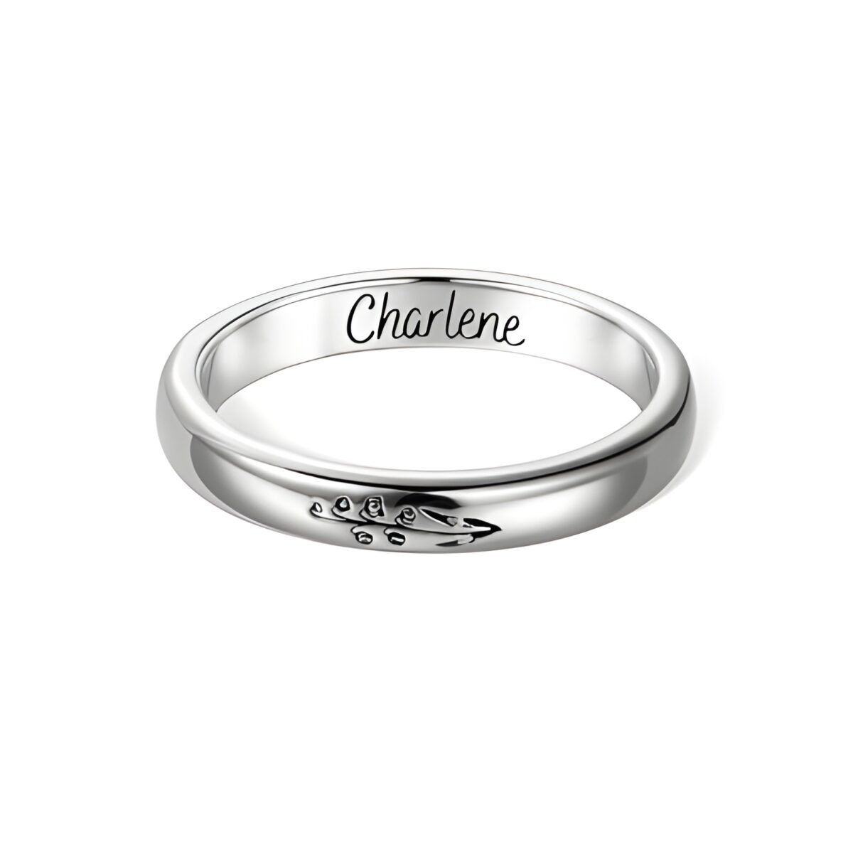 Sterling silver birth flower ring for personalized gifts