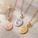 Embrace Timeless Elegance – Engraved Moonstone Necklace – A Cherished Gift for Her Special Moments - Image 2
