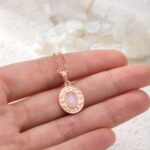 Embrace Timeless Elegance – Engraved Moonstone Necklace – A Cherished Gift for Her Special Moments - Image 4