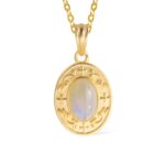 Embrace Timeless Elegance – Engraved Moonstone Necklace – A Cherished Gift for Her Special Moments - Image 9