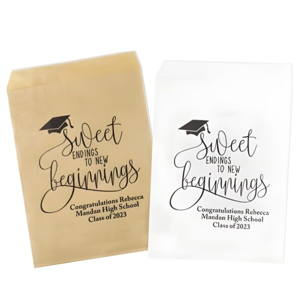 Custom graduation favor bags for heartfelt celebrations