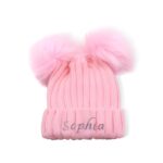 Warm Embrace of Tenderness – Custom Newborn Pom Pom Hat – For Your Little One’s First Snuggles - Image 3