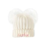 Custom newborn pom pom hat for tender first snuggles