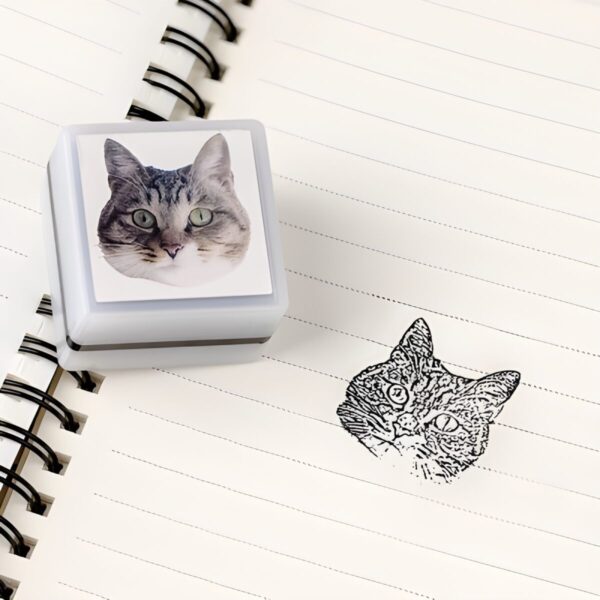 Custom pet portrait stamp for animal lovers