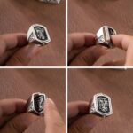 Carry His Story – Custom Double Initial Flip Signet Ring – A Meaningful Gift for Him or Dad - Image 5