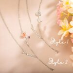 Embrace Your Story – Birth Flower & Name Necklace – A Cherished Treasure for Her Special Moments - Image 2