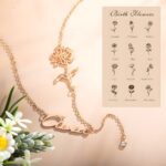 Embrace Your Story – Birth Flower & Name Necklace – A Cherished Treasure for Her Special Moments - Image 5